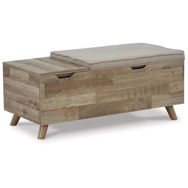 Signature DESIGN BY ASHLEY Gerdanet Brown Storage Dining Bench 39 in.