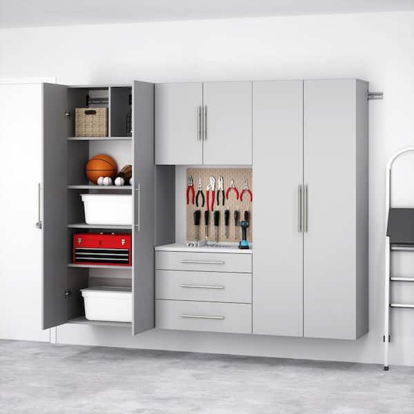 Prepac HangUps 30 Large Storage Cabinet, Light Grey