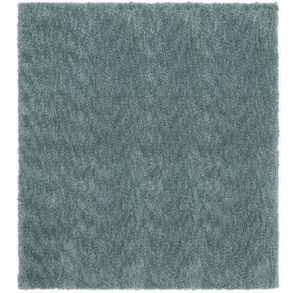 Home Decorators Collection Ethereal Shag Aqua Sea 8 ft. x 8 ft. Square Indoor Area Rug