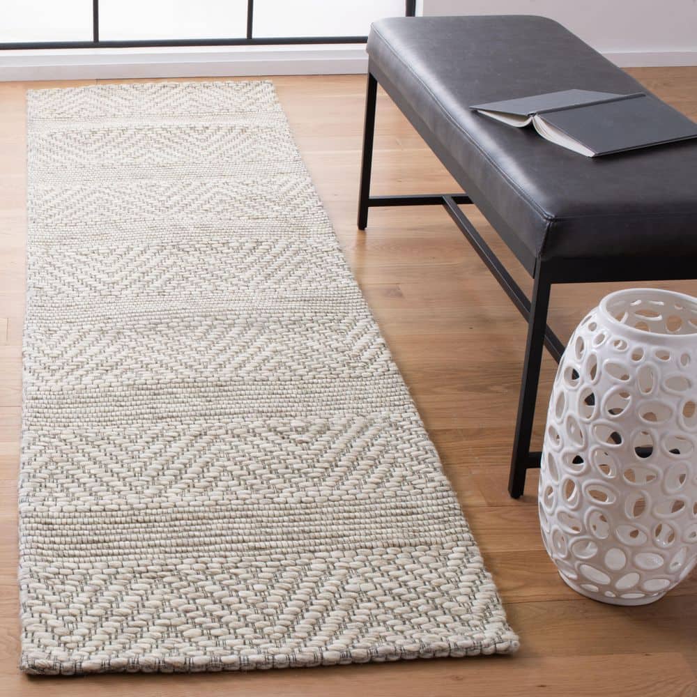 Marbella 2 ft. x 8 ft. Beige/Light Gray Chevron Striped Runner Rug price history on PriceWatchPro