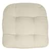 Sweet Home Collection  Patio Chair Pads Thick Fiber Fill Tufted 19 x 19 ,  Cream, 4 PK, 4PK - Foods Co.