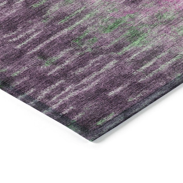 Chantille Machine Washable Indoor/Outdoor Abstract ACN2318 Eggplant 9 ft. x 12 ft. Area Rug