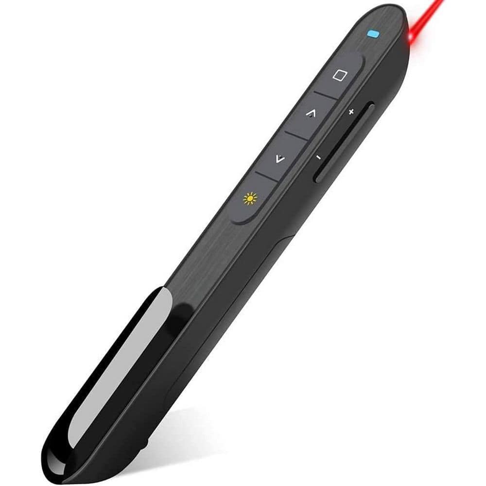 Wireless Presenter with Hyperlink Volume Control RF 2.4GHz USB PowerPoint Clicker Remote Screen Slide Advancer Black price history on PriceWatchPro