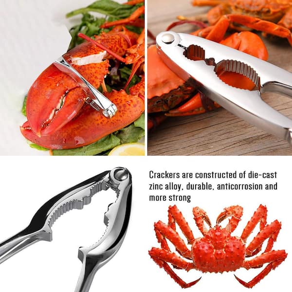 Wudkey 20 Pieces Seafood Tools Set includes 6-Crab Crackers, 6