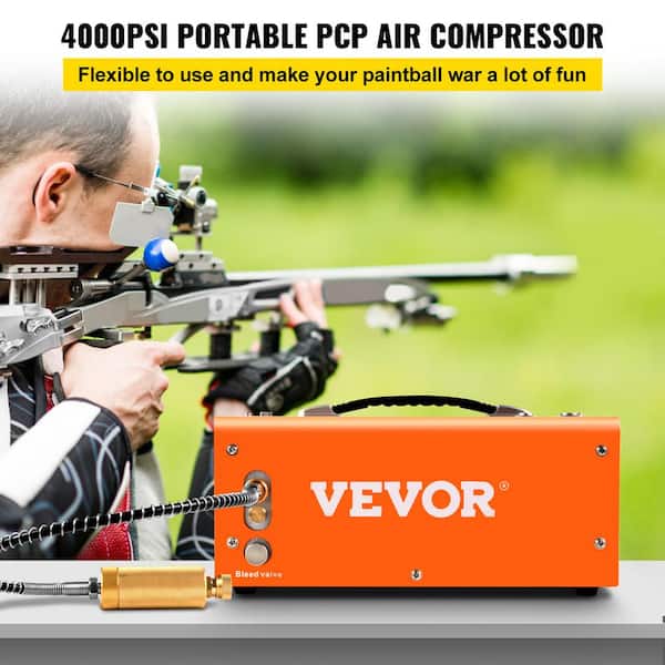 VEVOR PCP Air Rifle Pump 0.4 Gal. 4500 PSI Portable Electric Pancake Air  Compressor 110/220-Volt AC with Built-in Adapter&Fan G220V110V12V-8ZGGV1 -  The Home Depot