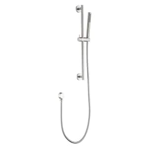 1-Spray Wall Bar Shower Kit with Hand Shower in Brushed Nickel