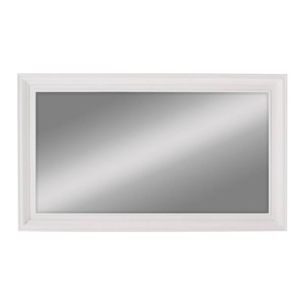 HomeRoots 47.24 in. W x 27.56 in. H White Rectangle Wall Mounted Full Length Hanging Mirror