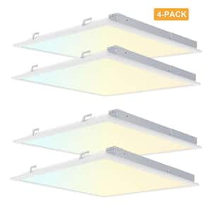 2 ft. x 2 ft. Dimmable White CCT and Wattage Selectable Integrated LED Back-Lit Panel Light (4-Pack)