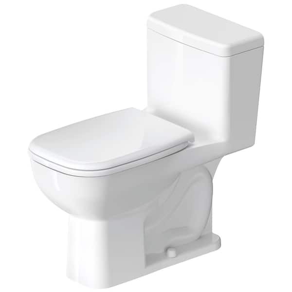 Duravit D-Code 1-piece 1.28 GPF Single Flush Elongated Toilet in. White (Seat Included)