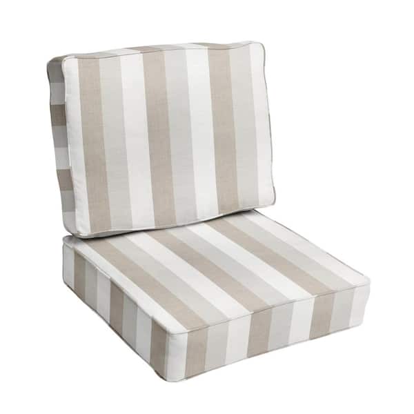 SORRA HOME 23 x 23.5 x 22 Deep Seating Indoor/Outdoor Cushion Chair Set in Sunbrella Direction Linen