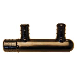 3/4 in. x 1/2 in. Poly Alloy Barb x PEX-B Barb 2-Port Closed Manifold