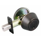 Single Cylinder Brushed Bronze Deadbolt