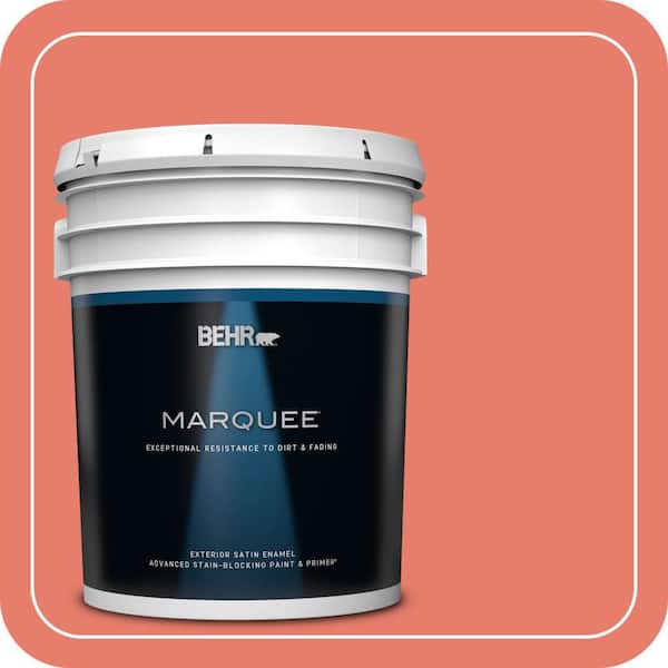 BEHR MARQUEE 5 gal. Home Decorators Collection #HDC-SM14-12 Cosmic Coral Satin Enamel Exterior Paint & Primer