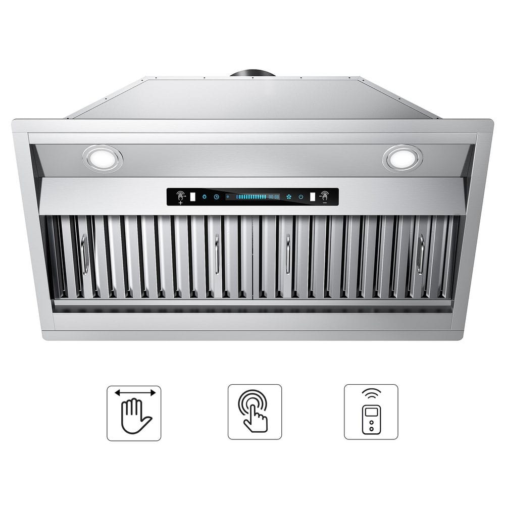 36 in. 400 CFM Convertible Insert Range Hood Stainless Steel with Baffle Filters, LED and Gesture Control price history on PriceWatchPro