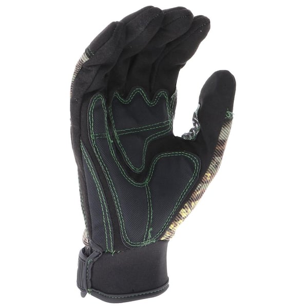 John Deere Camo Synthetic Leather Work Glove-L