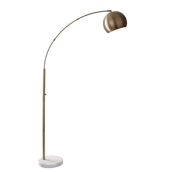 Adesso Astoria 78 In Brass Floor Lamp, Home Depot Adesso Floor Lamp