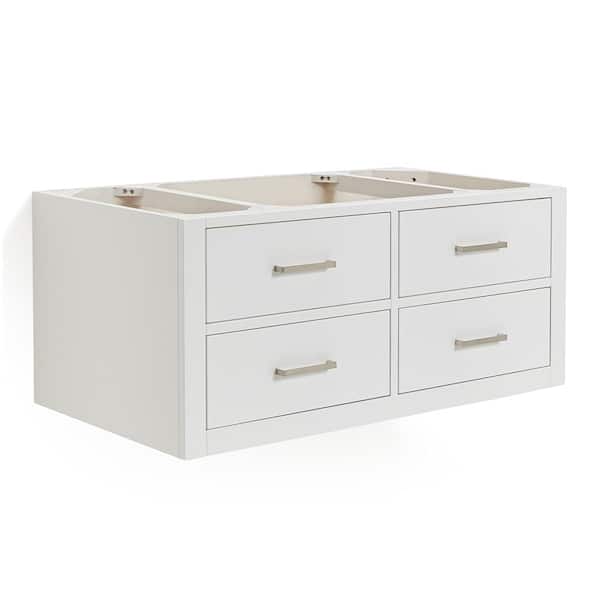 ARIEL Hutton 42 in. W x 22 in. D x 18 in. H Bath Vanity Cabinet without Top in White