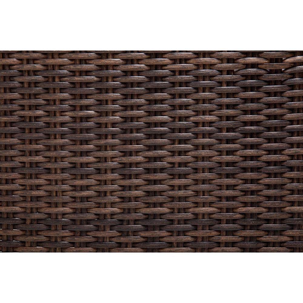 Ventura Green Cushioned Steel and Wicker Reclining Lounge Chair