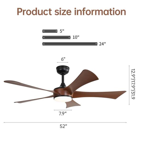 laulea☆様確認用★ファンサボード LINJO 52 in. Smart Indoor Black Ceiling Fan with 3-Colors