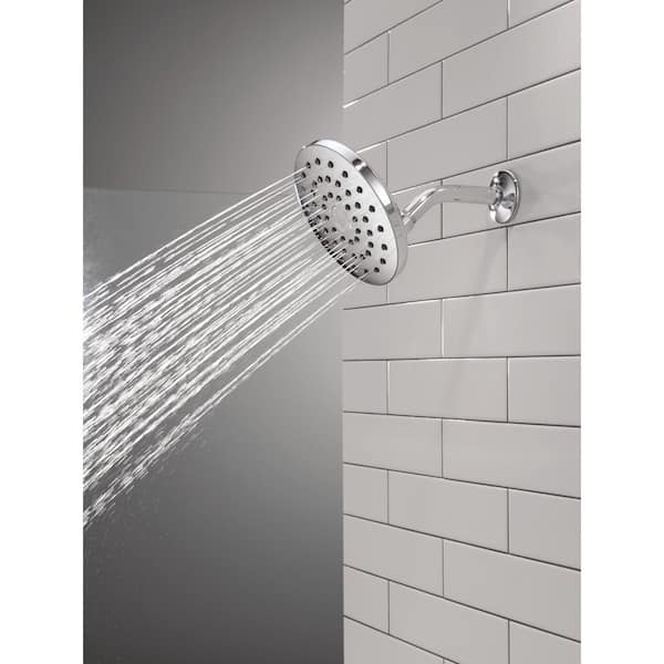 PivotPro 1-Spray Patterns 7 in. Wall Mount Fixed Shower Head in Chrome