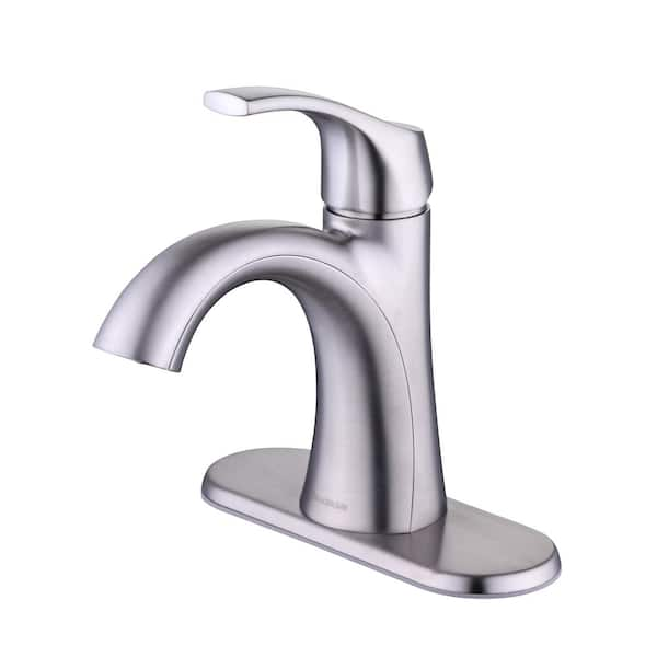 Arnette Single Handle Single Hole Bathroom Faucet in Brushed Nickel