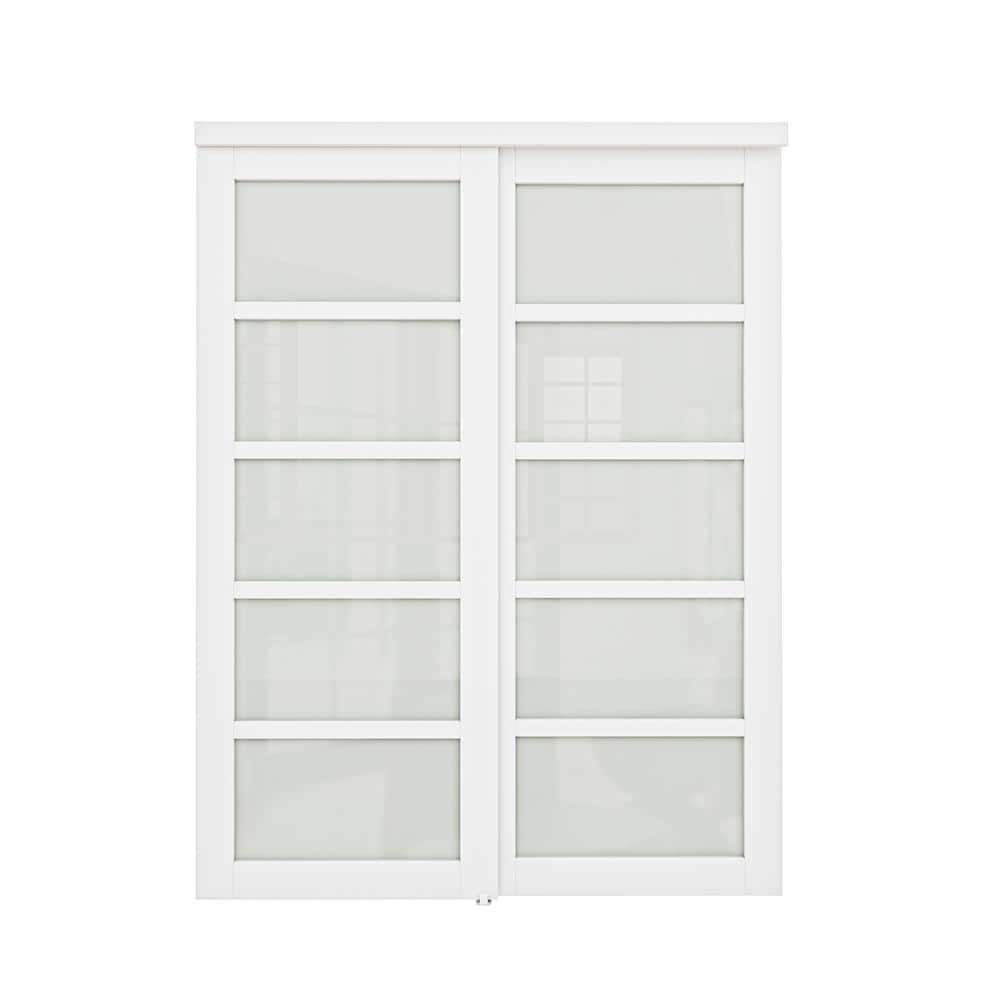 Reviews for ARK DESIGN 60 in. x 80 in. 5Lite White Tempered Frosted