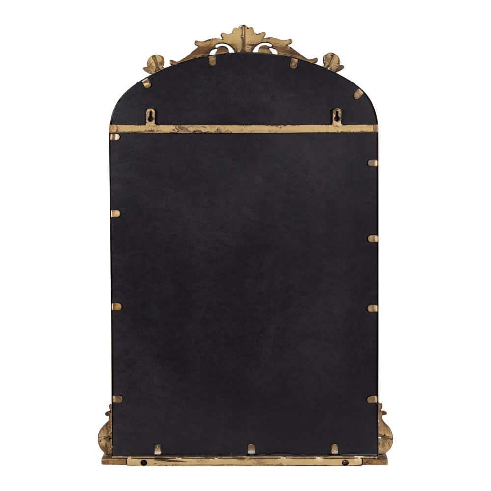 Arendahl Vintage Arch Mirror with Ornate Gold Frame and Shelf