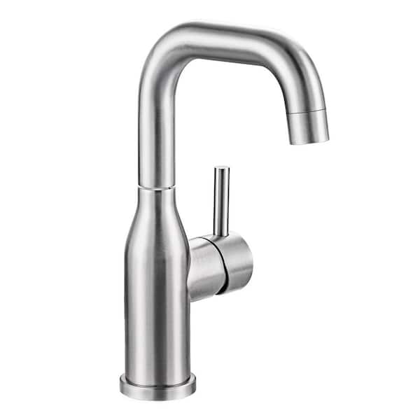Single Handle Deck Mounted Bar Faucet Deckplate Not Included in Brushed Nickel