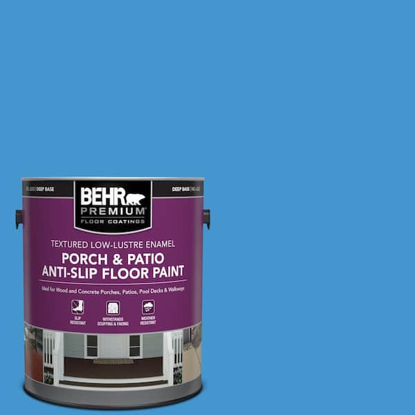 BEHR PREMIUM 1 gal. #P510-5 Perfect Sky Textured Low-Lustre Enamel Interior/Exterior Porch and Patio Anti-Slip Floor Paint