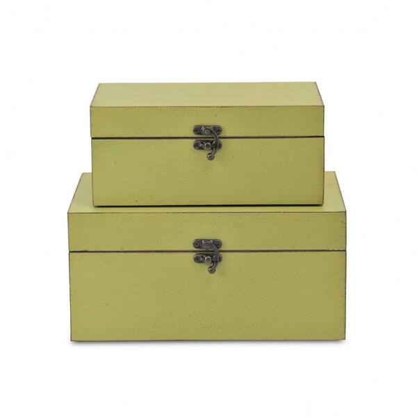  Decorative Photo Storage Boxes with Lids - Set of 2