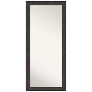 Dappled Black Brown 29.5 in. W x 65.5 in. H Non-Beveled Modern Rectangle Wood Framed Full Length Floor Leaner Mirror