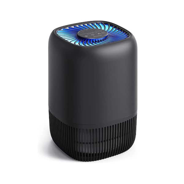 Office Air Purifier with H13 HEPA; Up to 1076 Sq Ft; 3 speeds, Timer, Aroma, 360° Intake, Black