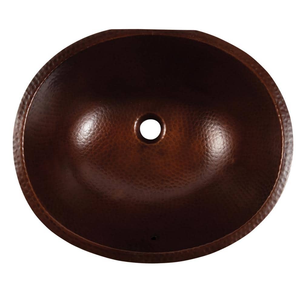 Freud 19" Oval Aged Copper Undermount Bathroom Sink
