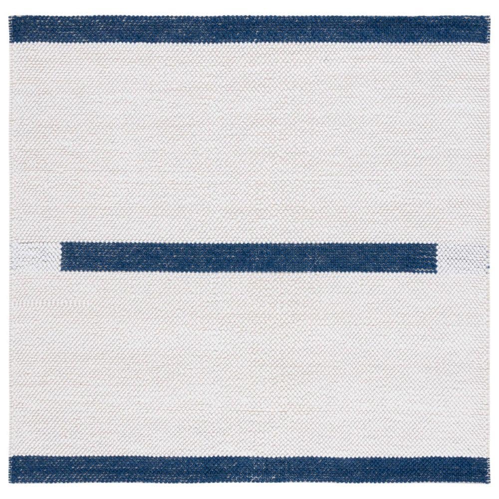 Natura 6 ft. x 6 ft. Ivory/Navy Geometric Border Square Area Rug price history on PriceWatchPro