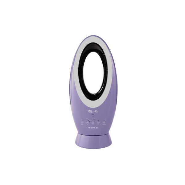 6.73 in. Bladeless Indoor/Outdoor Rechargeable 4 Speed 23.5 Tower Fan in Purple