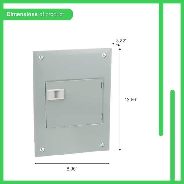 Square D QO 100 Amp 8-Space 16-Circuit Indoor Flush Mount Main Lug Load Center with Cover, Door