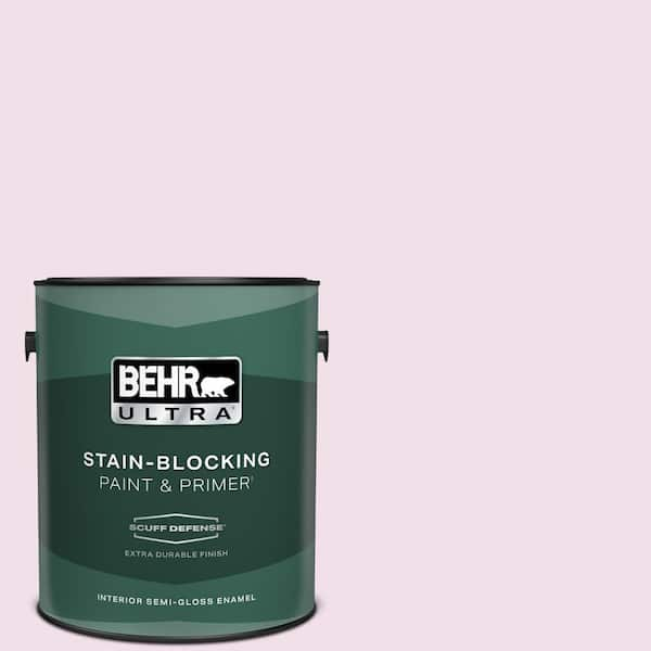 BEHR ULTRA 1 gal. #M120-1 Pink Proposal Extra Durable Semi-Gloss Enamel Interior Paint & Primer