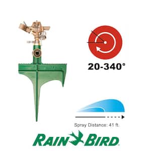 25PJ Brass Impact Sprinkler on a Spike, Adjustable 20-41 ft.