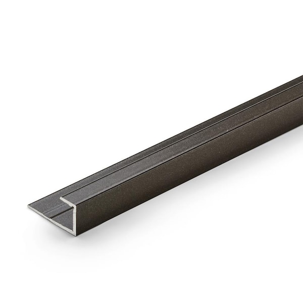 Mineral Bronze 8mm x 36in Aluminum Square Floor Transition Strip