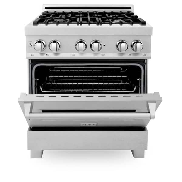 ZLINE Kitchen and Bath 30 in. 4 Burner Dual Fuel Range in