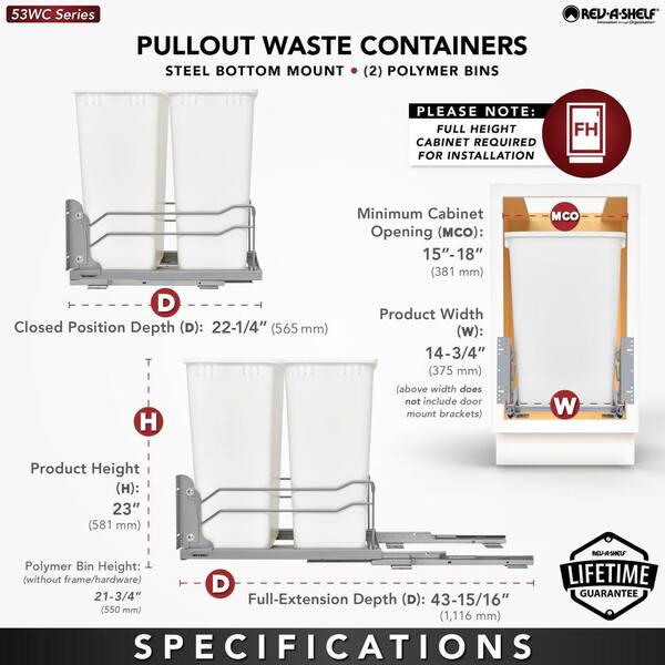 Double Waste Basket Pullout-4002 0218H