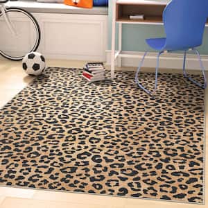 Brown 5 ft. x 7 ft. Animal Prints Leopard Contemporary Pattern Area Rug