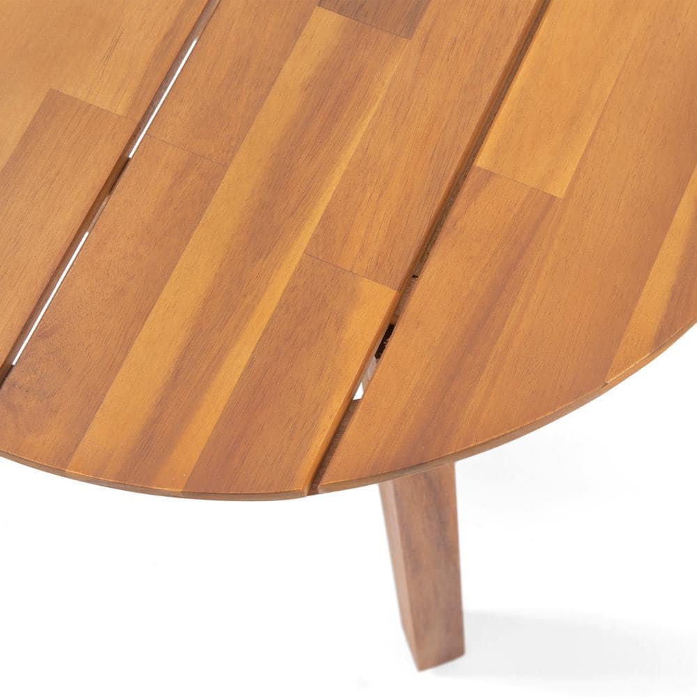 Brooklyn Teak Acacia Wood Round Side Table