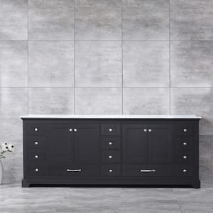Dukes 84 Inch Double Bathroom Vanity Cabinet in Espresso with Top