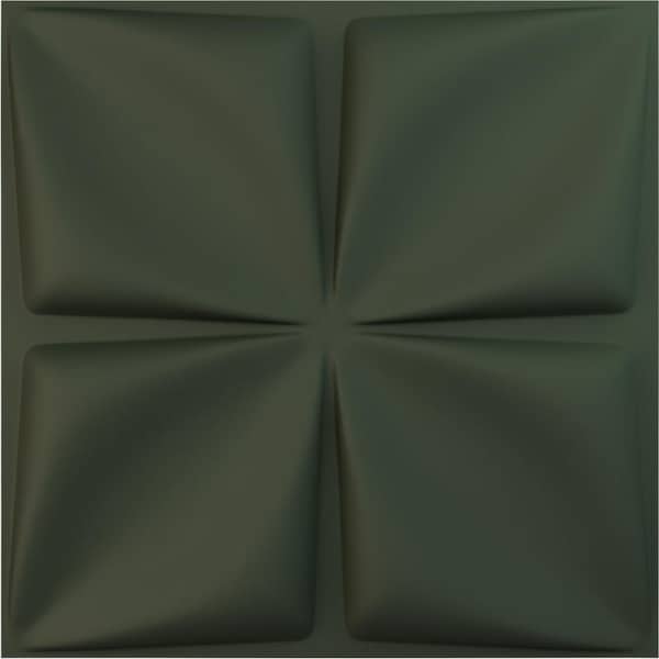 Ekena Millwork 19-5/8-in W x 19-5/8-in H Riley EnduraWall Decorative 3D Wall Panel Satin Hunt Club Green