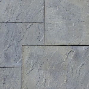 Patio-on-a-pallet 10 ft. x 10 ft. Gray Variegated Dutch York-Stone Concrete Pavers (44 Pieces/100 Sq Ft)