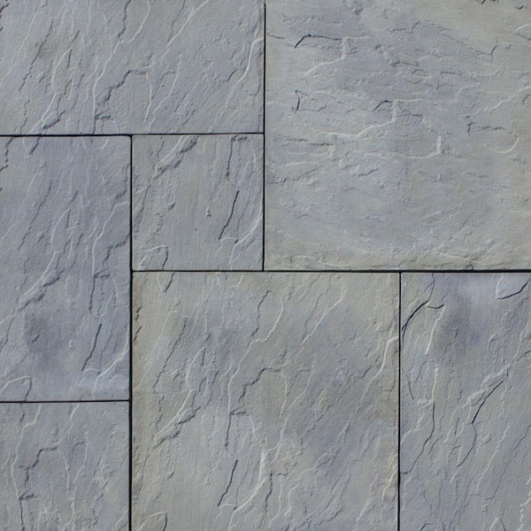 Nantucket Pavers Patio-on-a-pallet 10 ft. x 10 ft. Gray Variegated Dutch York-Stone Concrete Pavers (44 Pieces/100 Sq Ft)