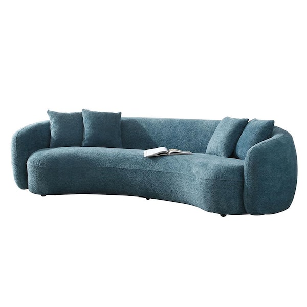 87 Teddy Boucle Cloud Leisure Couch Super Comfy and Cute 3 Seaters Modular  Curved Armrests Sofa&Couch,Beautiful Shape Sofa More Decorative for Home