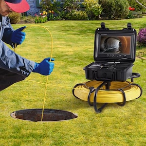 Sewer Pipe Camera 9 in. Screen Pipeline Inspection Camera 300 ft. DVR with 512Hz Locator for Home Drain Market