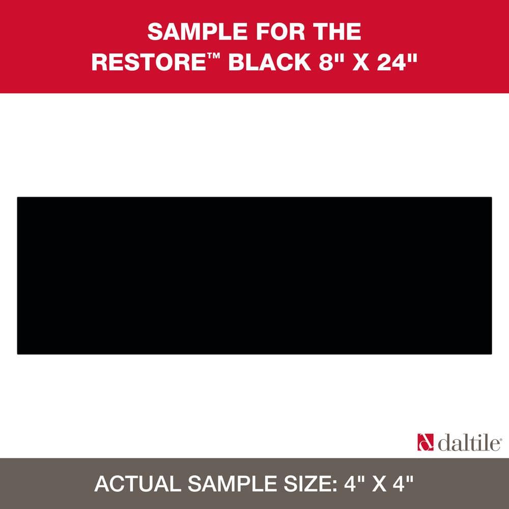 Restore Black 4 in. x 4 in. Glazed Ceramic Sample Tile price history on PriceWatchPro